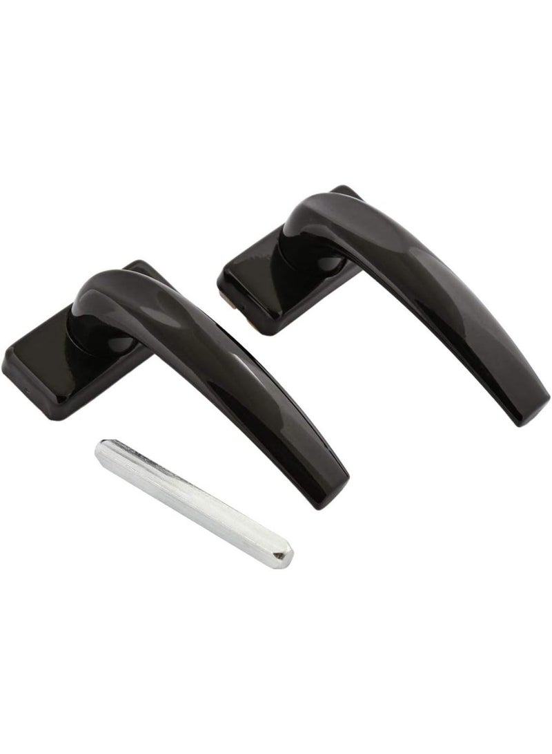 Fixer Premium Aluminium Door Handle Set – White & Black, 1 Pair with 2-Hole Fixing - Image 2